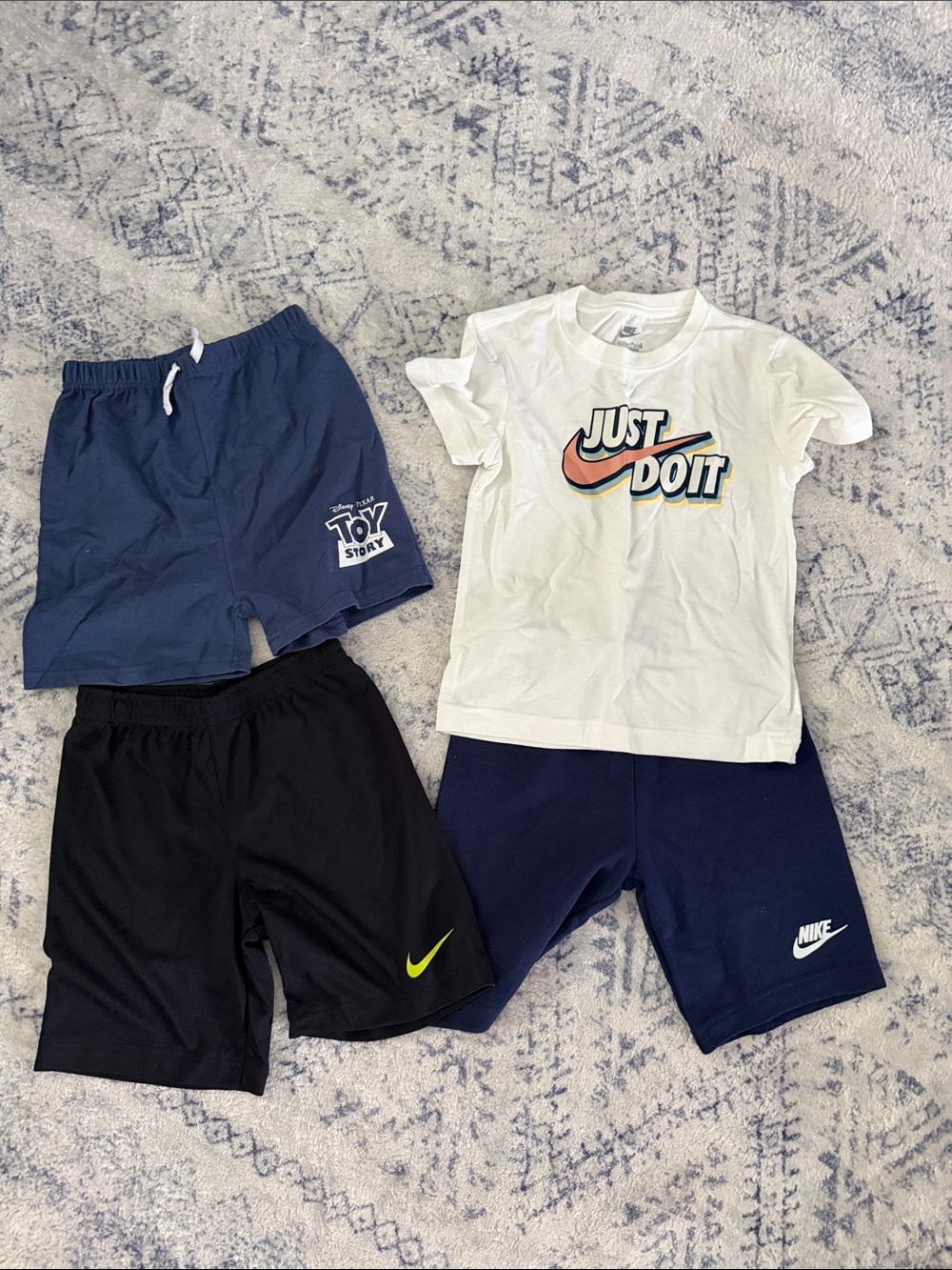 Nike Kids Navy & Black Athletic Shorts Pack with Toy Story Accent